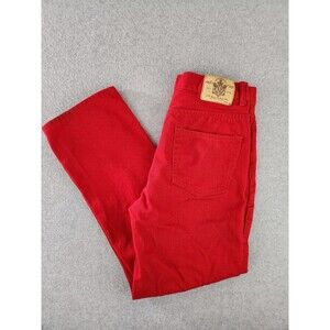Beyond The Limit Red Denim Jeans Pants Mens 32x29 Bright Colored‎ Straight Leg